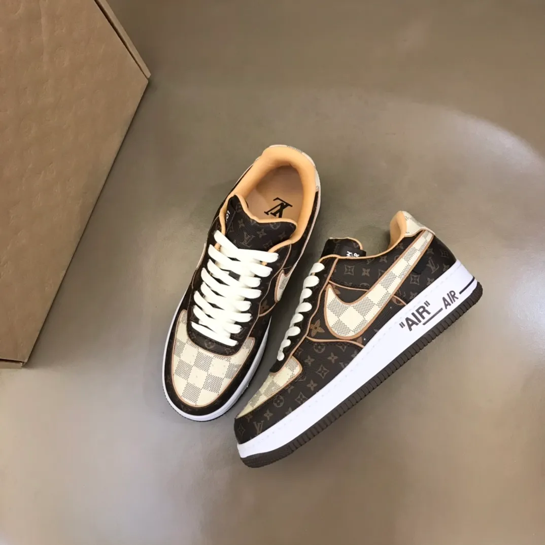 Men's shoes 💰p420 "*OUIS *UITTO*" x OFF-WHITE x Nike tripartite collaboration! Trendy and cool men's casual sports shoes with unrivaled color matching. The design idea basically continues the style of THE TEN. The Swoosh line and tongue label have a very familiar visual effect and are both fashionable and trendy! A must-have for fashionistas! The effect on your feet is absolutely stunning! Size: 38-45